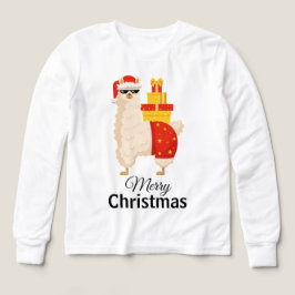Cool Disco Santa Llama Funny Minimalist Christmas