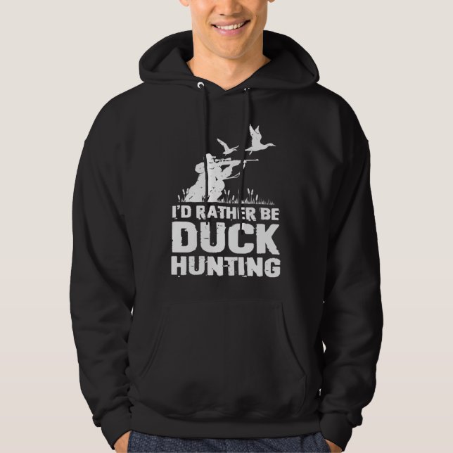 Cool Distressed Vintage Duck Hunting Hoodie (Vorderseite)