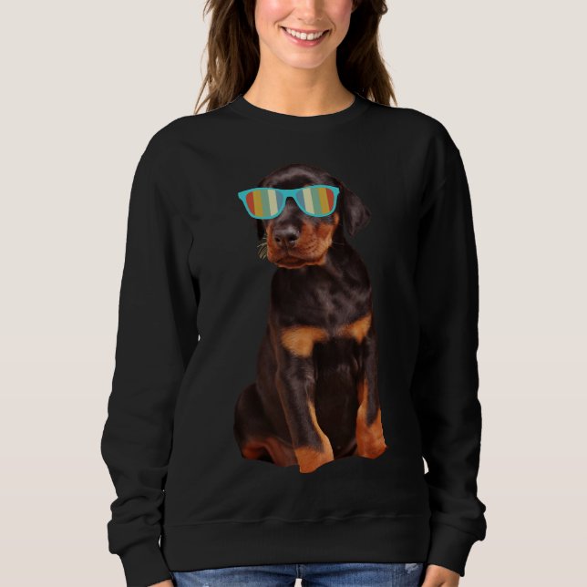 Cool Doberman Puppy Sweatshirt (Vorderseite)