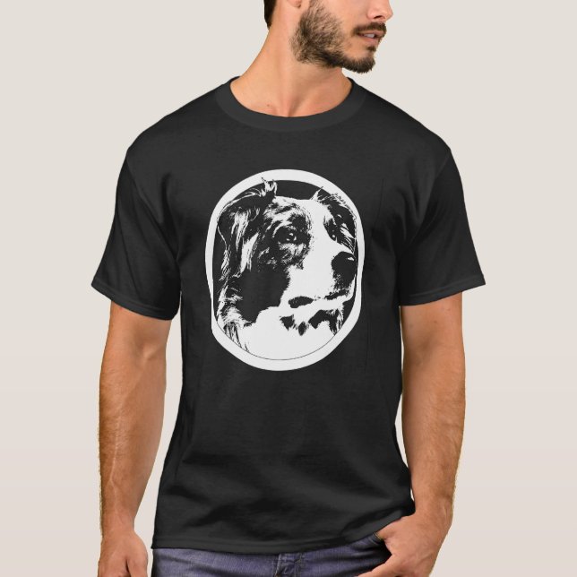 Cool Dog Cute Australian Shepherd Animal T-Shirt (Vorderseite)