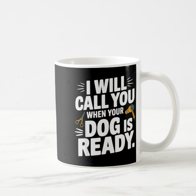 Cool Dog Groomer Art For Men Women Dog Grooming Pe Kaffeetasse (Rechts)