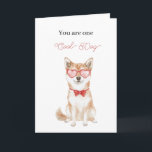 Cool Dog Heart Glasses Birthday Karte<br><div class="desc">Cool Dog Heart Glasses Birthday</div>