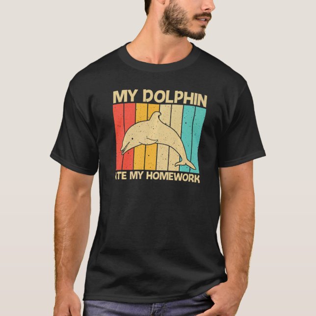 Cool Dolphin For Kids Boys Ocean Animal Dolphin T-Shirt (Vorderseite)
