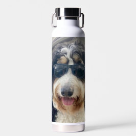 "Cool Dood! Bernedoodle in Sonnenbrille Wasser Fla Trinkflasche