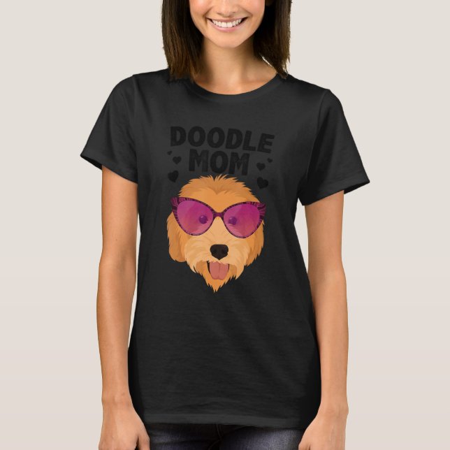 Cool Doodle Mom For Women Girls Mama Golden Doodle T-Shirt (Vorderseite)