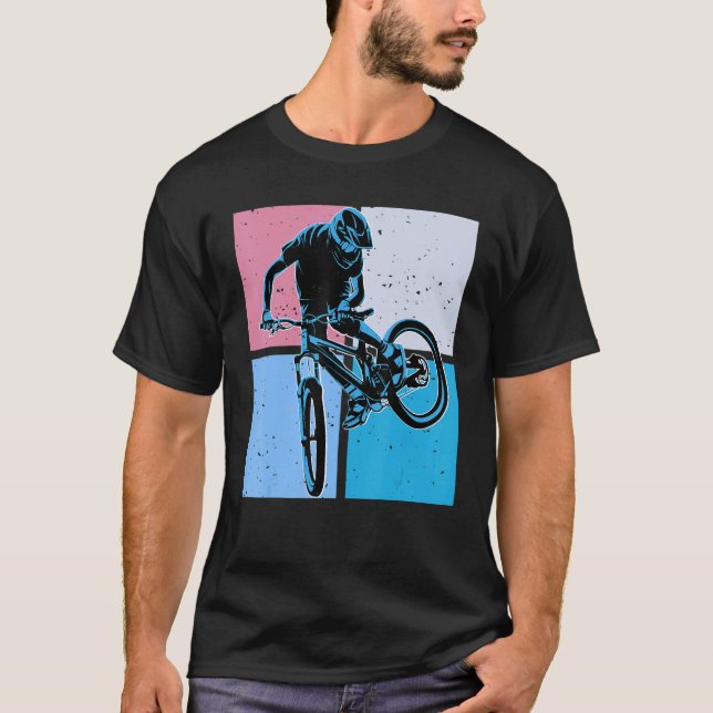 Cool DownHill Mountain Bike Design for Hardcore Cy T-Shirt (Vorderseite)