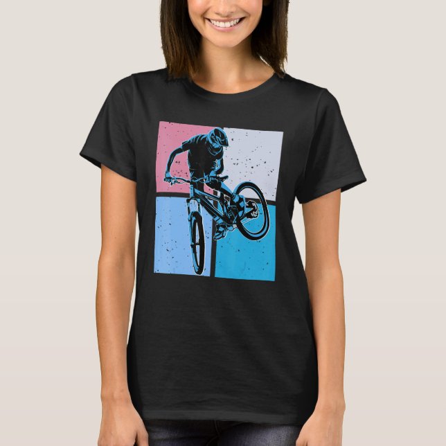 Cool DownHill Mountain Bike Design for Hardcore Cy T-Shirt (Vorderseite)