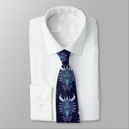 Cool Dragon Head Blue Fantasy Dungeons and Dragons Krawatte