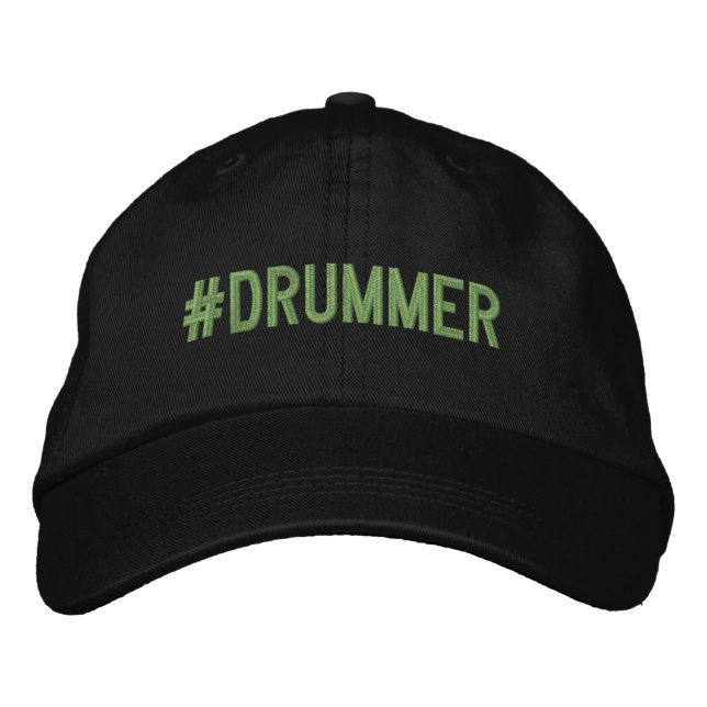 Cool #DRUMMER trommelt, Drummer Ball Cap Bestickte Baseballkappe (Vorderseite)