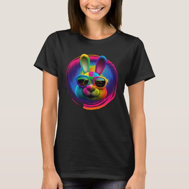 Cool Easter Bunny Happy Easter Rabbit Easter Frien T-Shirt (Vorderseite)