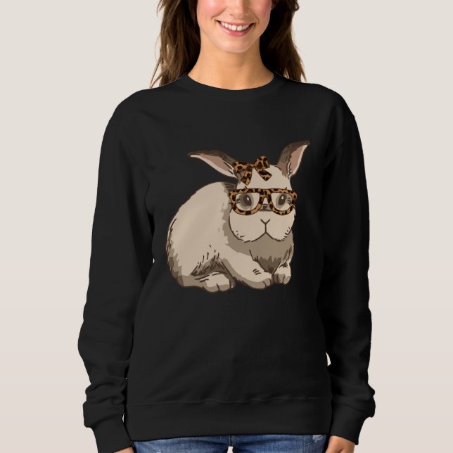 Cool Easter Bunny with Glasses Easter Bunny Cute Sweatshirt (Vorderseite)