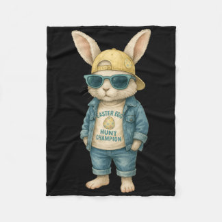 Cool Easter Bunny With Sungles For Boys Teens Men  Fleecedecke