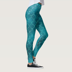 cool ein Meerjungfrau Glitzer schick grüner Schwa Leggings