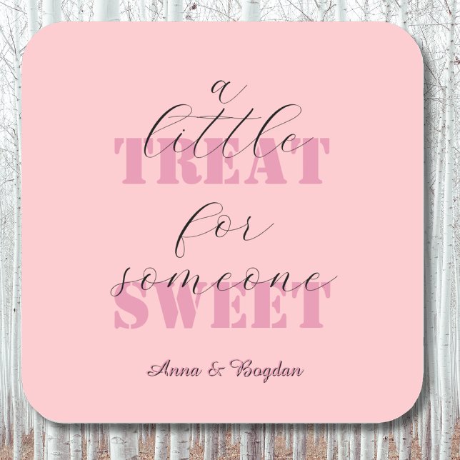 Cool eine kleine Leckerei für jemanden süßen Vlent Quadratischer Aufkleber (Von Creator hochgeladen)