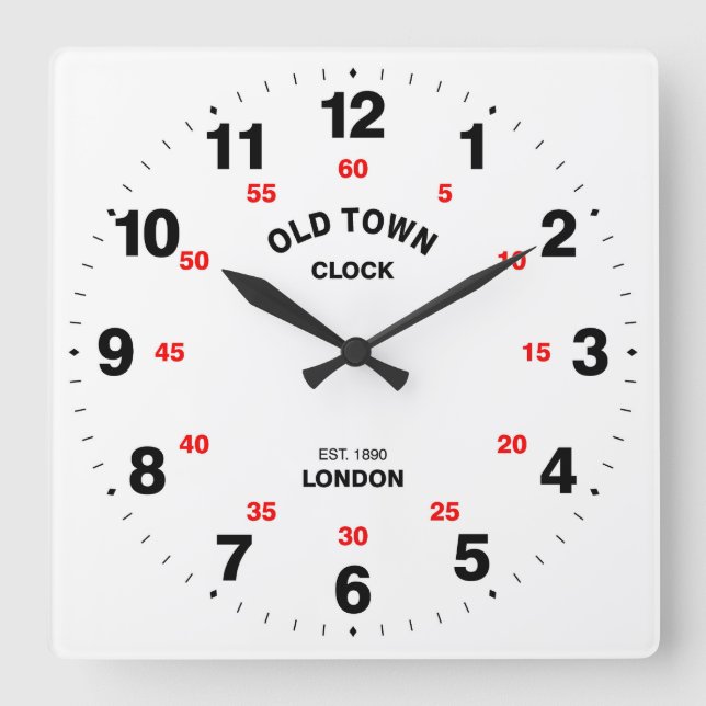 Cool & elegant Altstadt London Quadratische Wanduhr (Vorderseite)