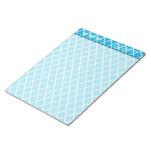 cool, elegant, klassisch aqua-blaue Vierblatt-Must Notizblock