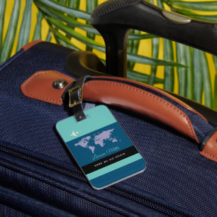 Cool & elegant World Travel Blue Gepäckanhänger