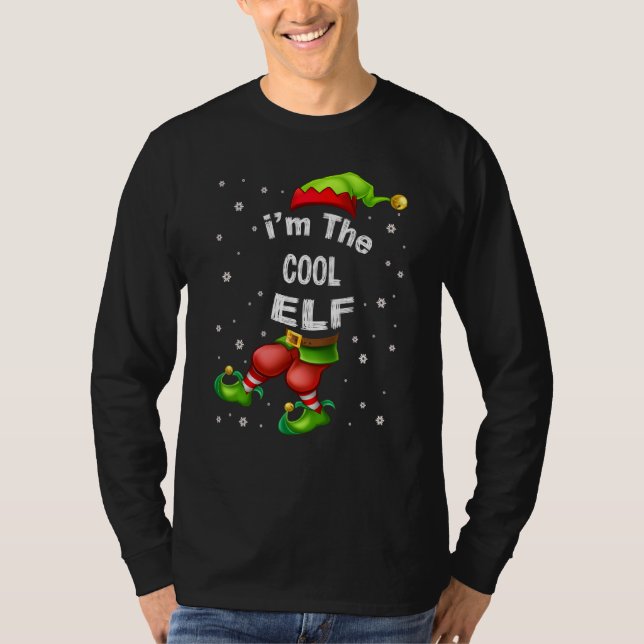 Cool Elf Matching Familiengruppe Weihnachten Pajam T-Shirt (Vorderseite)