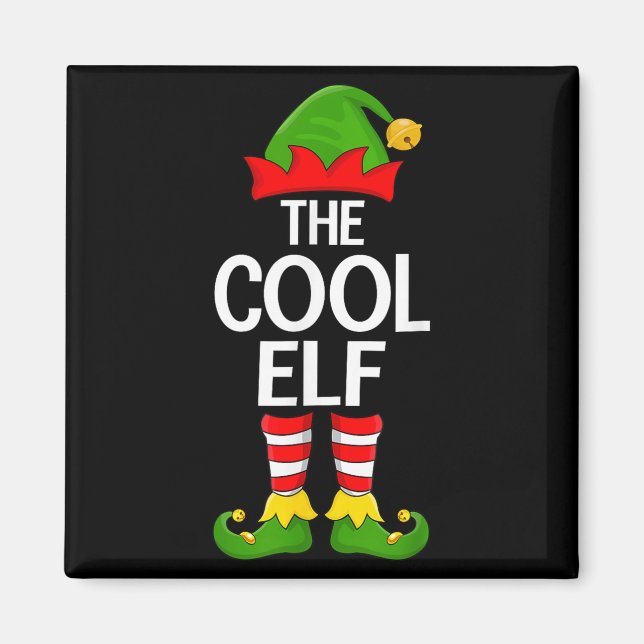 Cool Elf Xmas Matching Family Elf Squad Weihnachte Magnet (Vorne)