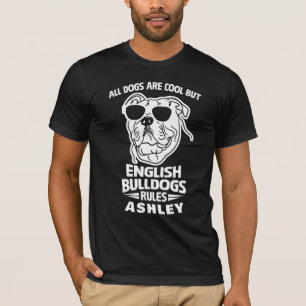 Cool Englisch Bulldogge Regel Hund T-Shirt