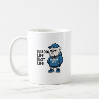 Cool English Bulldog Life Cartoon Kaffeetasse