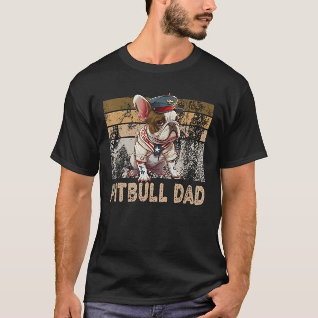 Cool English Pitbull Dad Pitbull Owner Dog Father' T-Shirt (Vorderseite)