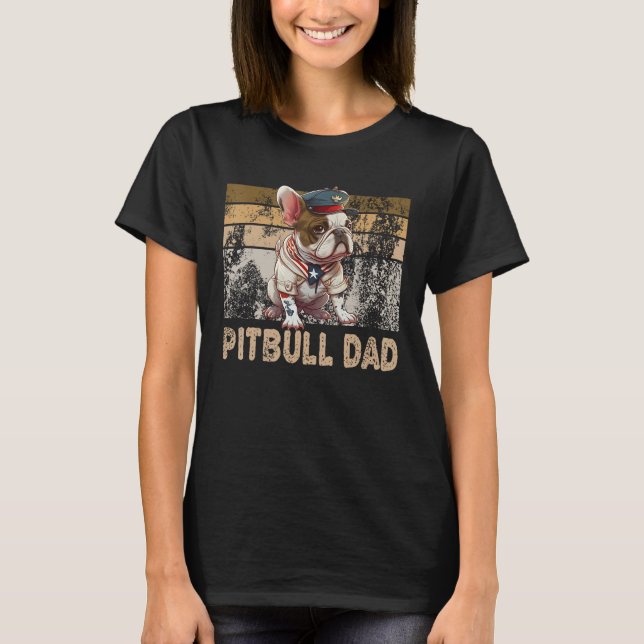Cool English Pitbull Dad Pitbull Owner Dog Father' T-Shirt (Vorderseite)