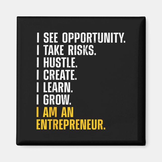 Cool Entrepreneur Art For Men Women Ceo New Busine Magnet (Vorne)