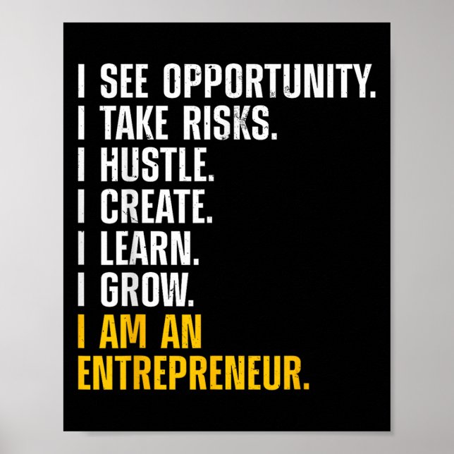 Cool Entrepreneur Art For Men Women Ceo New Busine Poster (Vorne)