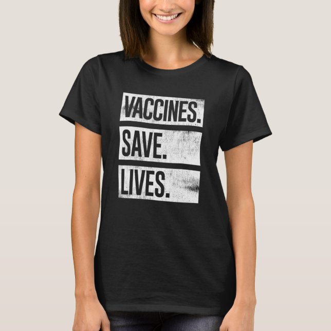 Cool erkrankte Pro-Impfstoffe Rette Leben T-Shirt (Vorderseite)