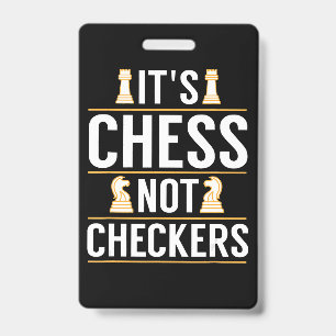 cool, es ist Schach, nicht Dame, Dame-Spieler-Gesc Ausweis