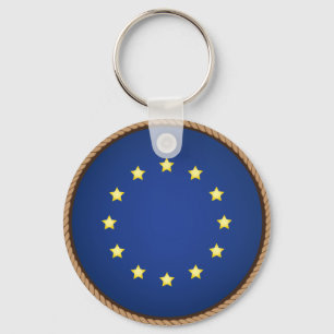Cool EU-Flaggen-Siegel Schlüsselanhänger