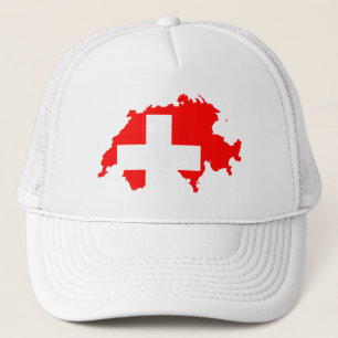Cool European Switzerland Swiss Flag Hat Design Truckerkappe