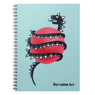 Cool Evil Black Dragon Schlangen Monster Notizblock