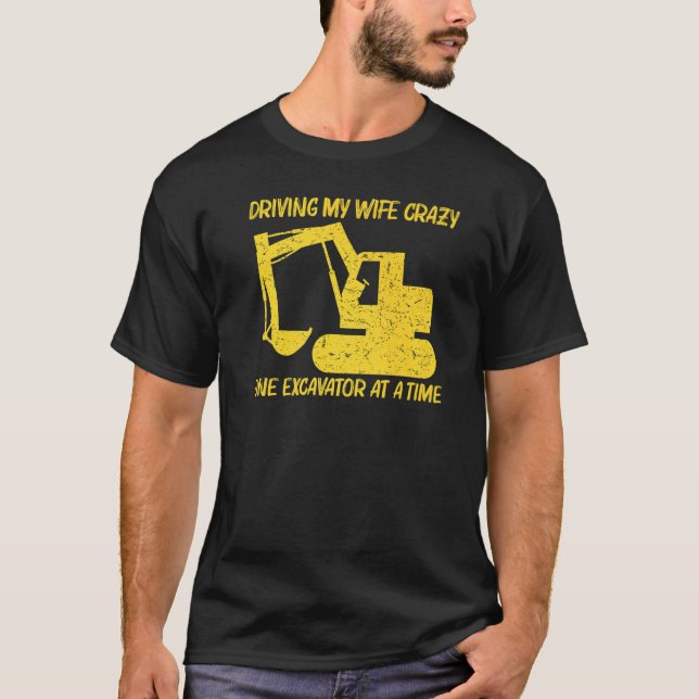 Cool Excavator For Men Boys Heavy Equipment Operat T-Shirt (Vorderseite)