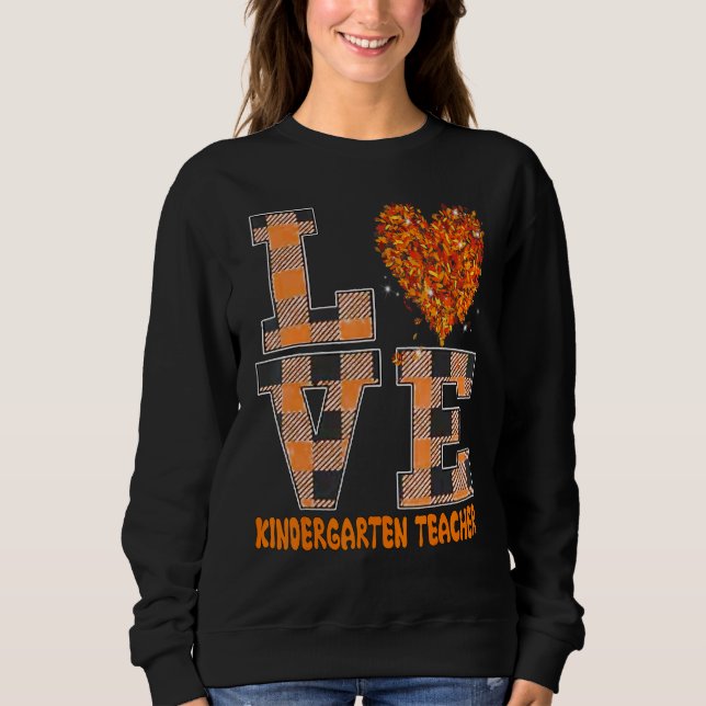 Cool Fall Paraeducator Cute Fall Teacher Kinderart Sweatshirt (Vorderseite)