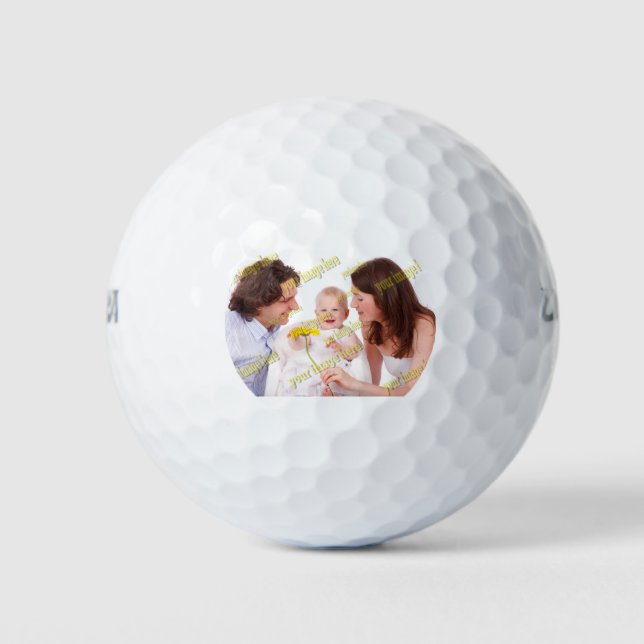 Cool Family Stylish Fab Foto Collage Golfball (Vorderseite)