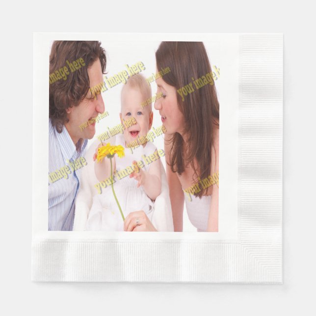 Cool Family Stylish Fab Foto Collage Serviette (Vorderseite)