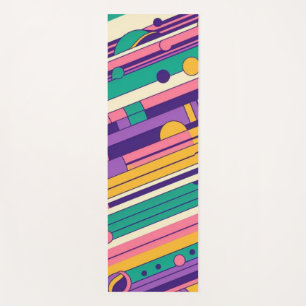 Cool, farbenfrohe 80er/90er Retro-Design Yogamatte