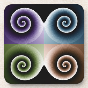 COOL Farbige Spirale Abstrakte Muster Getränkeuntersetzer