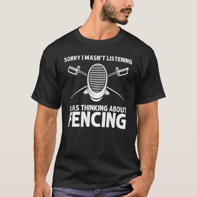 Cool Fencing For Men Women Epee Sabre Mask Fencer  T-Shirt (Vorderseite)
