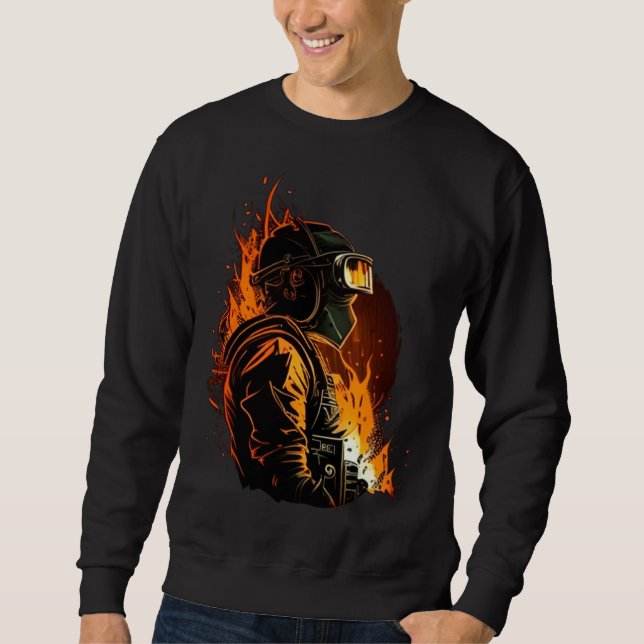 Cool Fire Welder Worker Sweatshirt (Vorderseite)