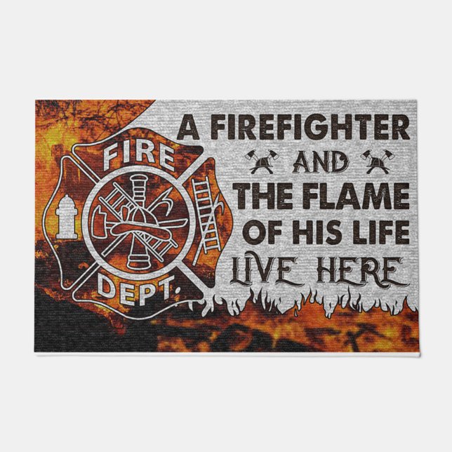 Cool Firefighter Doormat, New Couples Fußmatte (Vorderseite)
