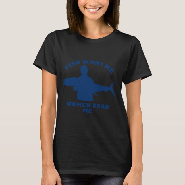 Cool - Fische wollen mich mit Delfinen T-Shirt (Vorderseite)