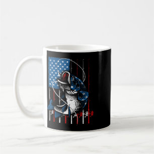 Cool Fishing für Männer Frauen Amerikanische Flagg Kaffeetasse