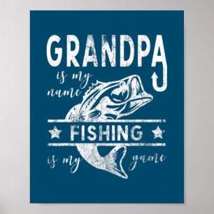 Cool Fishing Grandpa Design  Poster