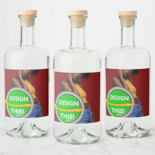 COOL! Flaschenetiketten (4" x 3,5") - Set von 6 Alkoholflaschenetikett