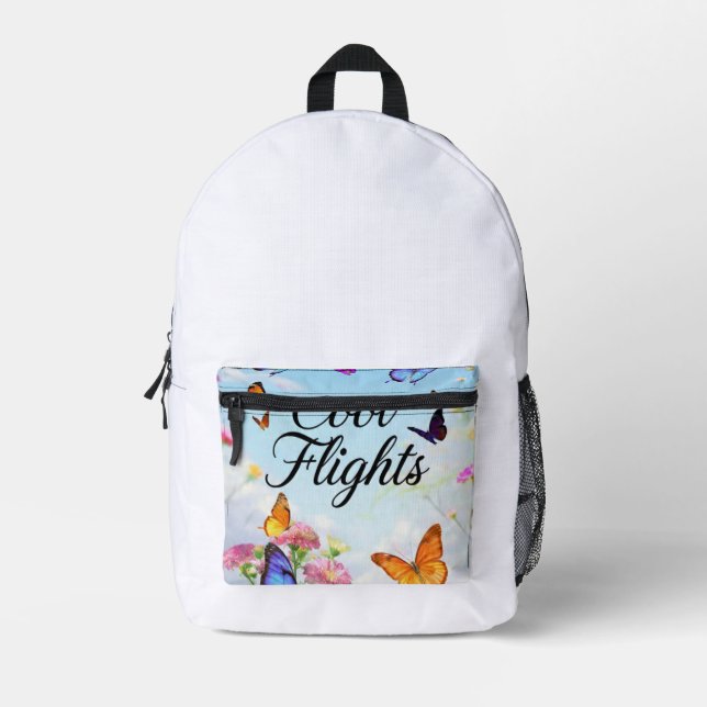 Cool Flights Schmetterling Bedruckter Rucksack (Vorderseite)