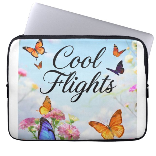 Cool Flights Schmetterling Laptopschutzhülle (Vorderseite)