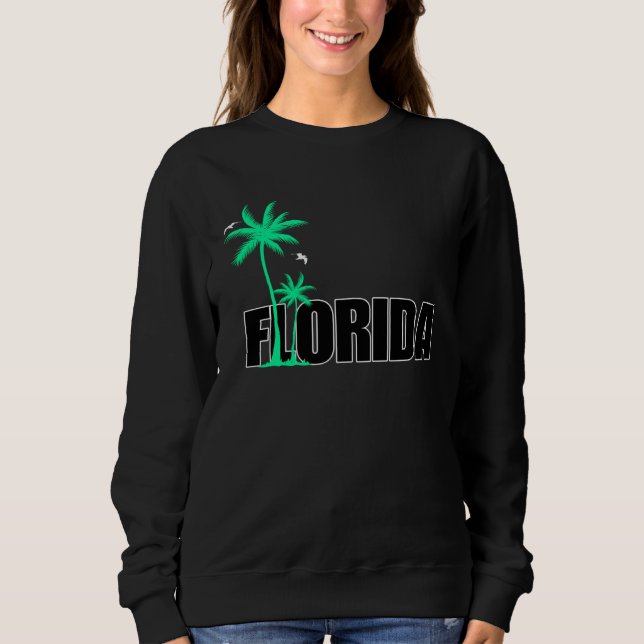 Cool Florida Beach Vibes & Relaxing Scenery Of Flo Sweatshirt (Vorderseite)